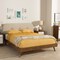 Baxton Studio Penelope Solid Walnut Wood Beige Upholstered Queen Size Platform Bed 131-7110 - alternate 7